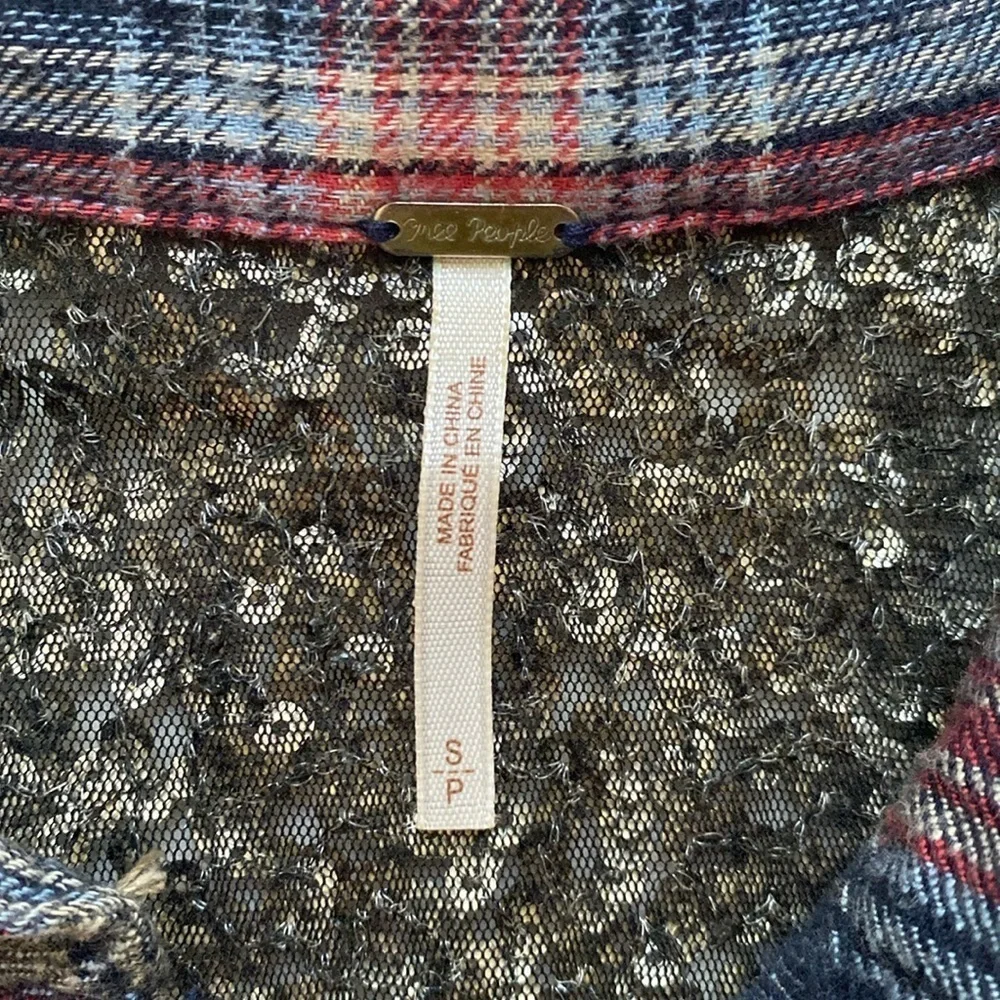 FP Little Bit of Sugar Sequence and Flannel Shirt Size Small